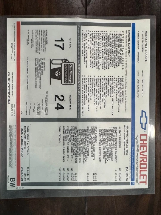 1994 Chevrolet Corvette C4 - Image 15 of 15