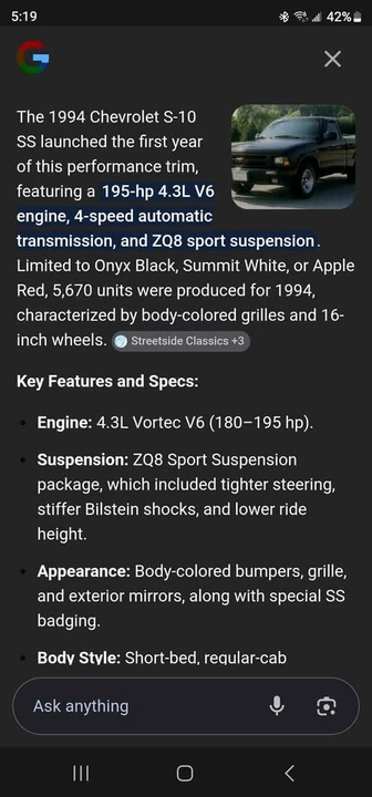 1994 Chevrolet S-10 - Image 9 of 19