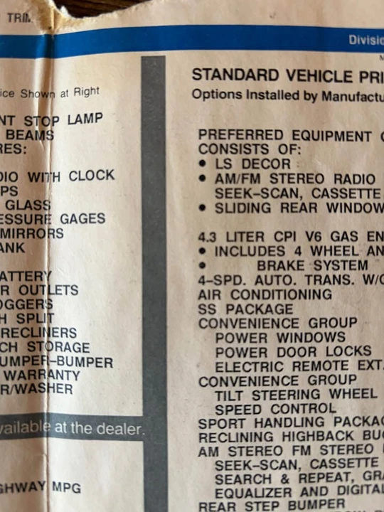 1994 Chevrolet SS - Image 5 of 5