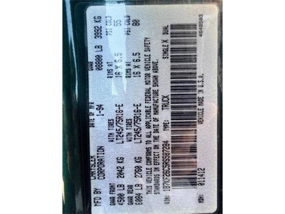 1994 Dodge Ram 2nd Gen - Image 9 of 17