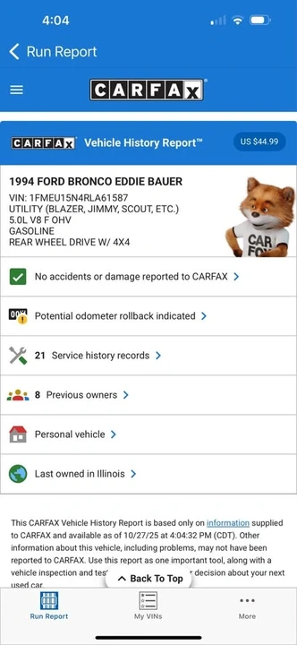 1994 Ford Bronco 4th Gen - Image 11 of 11