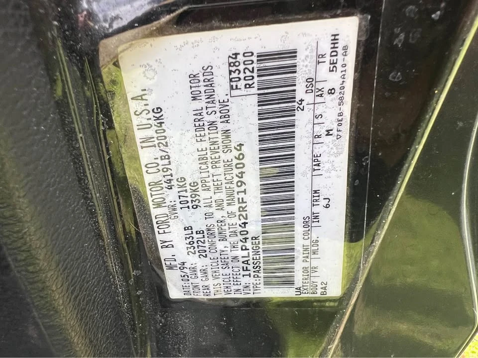 1994 Ford SN95 Mustang - Image 11 of 11