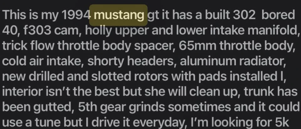 1994 Ford SN95 Mustang - Image 3 of 3