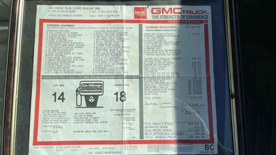 1994 GMC Sierra 1st Gen - Image 18 of 18