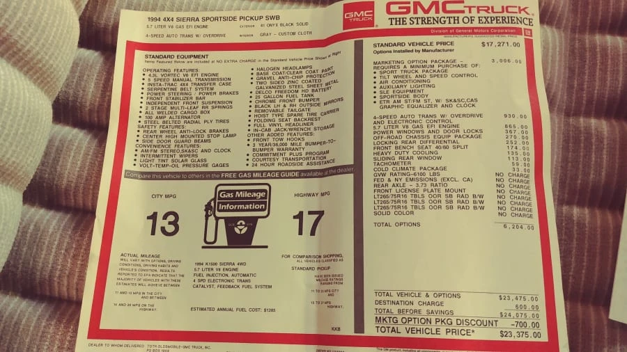 1994 GMC Sierra 1st Gen - Image 9 of 11