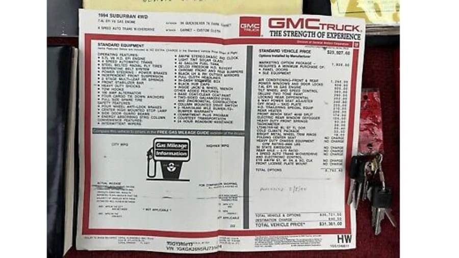 1994 GMC Suburban 8th Gen - Image 31 of 31