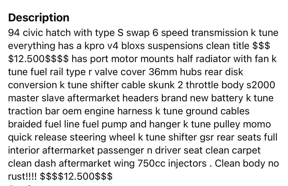 1994 Honda EG Civic - Image 16 of 16