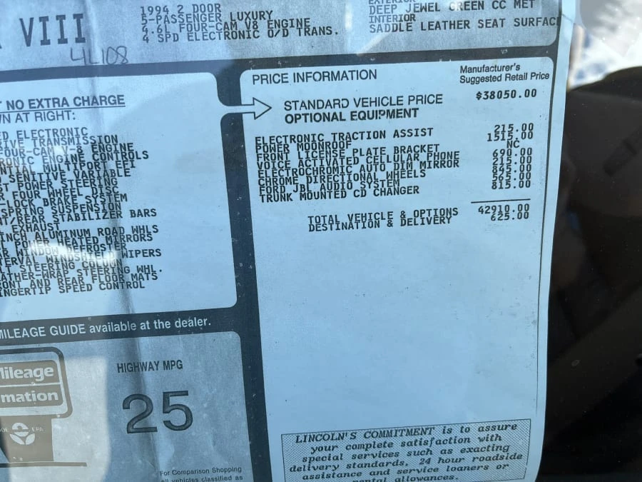 1994 Lincoln Continental Mark VIII - Image 17 of 17
