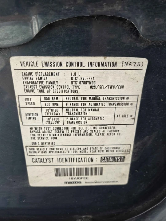 1994 Mazda NA MX-5 Miata - Image 17 of 18
