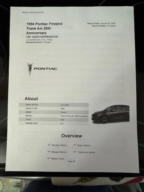 1994 Pontiac Firebird 4th Gen - Image 13 of 21