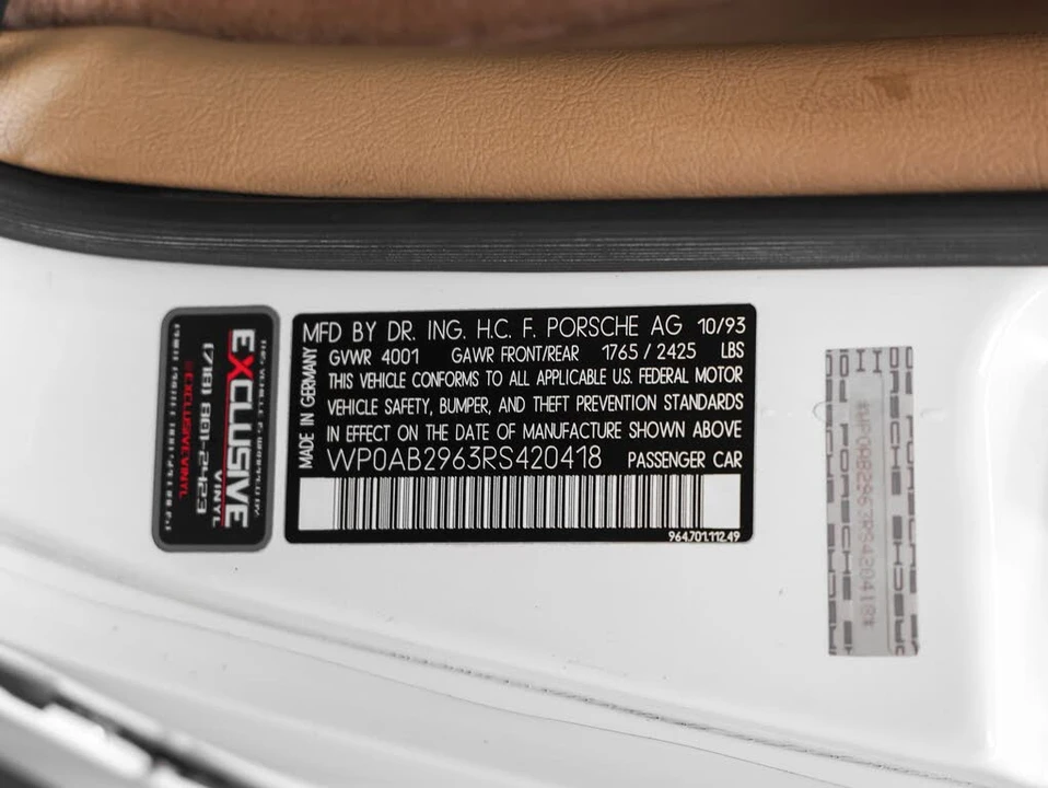 1994 Porsche 964 Carrera 4 - Image 19 of 31