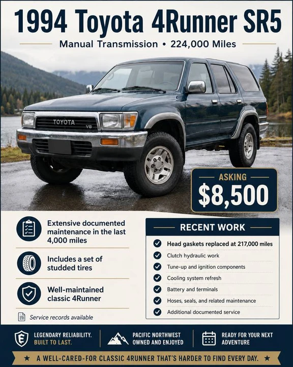 1994 Toyota 4Runner 2nd Gen - Image 4 of 5