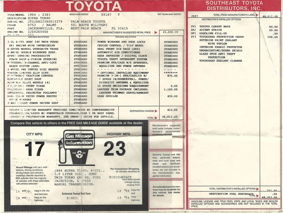 1994 Toyota Supra 4th Gen Turbo - Image 26 of 31