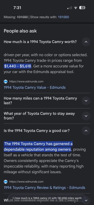 1994 Toyota Camry 3rd Gen - Image 10 of 10