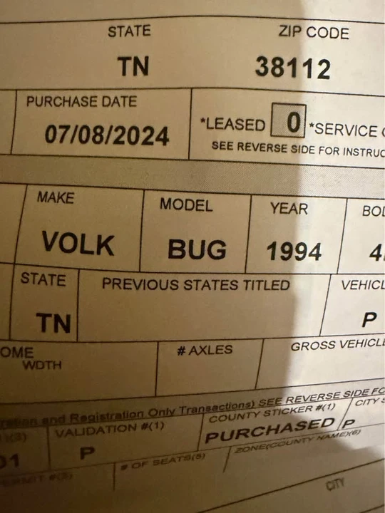 1994 Volkswagen Beetle (1980-2003) - Image 4 of 4