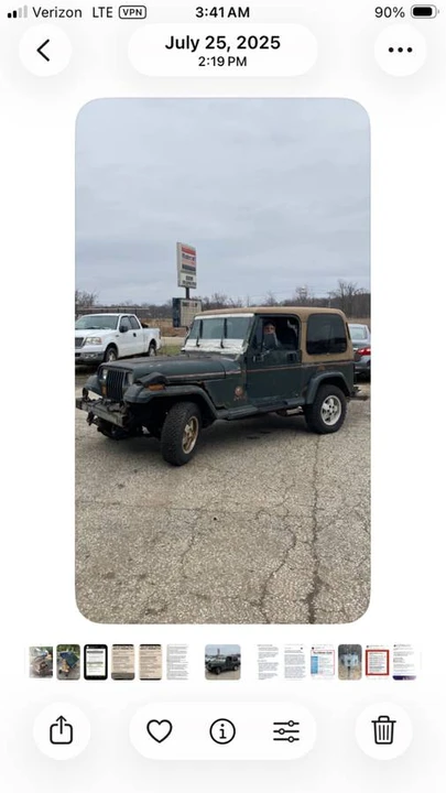 1994 Jeep YJ Wrangler - Image 2 of 2