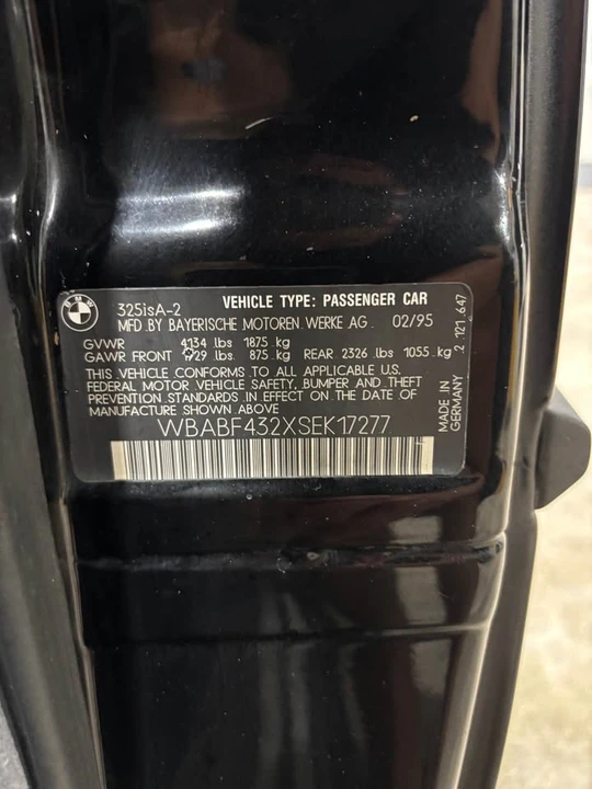 1995 BMW E36 3 Series - Image 8 of 13