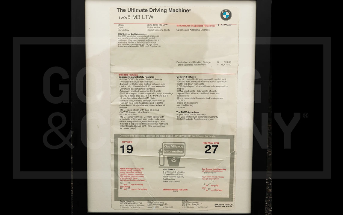 1995 BMW E36 M3 - Image 15 of 21