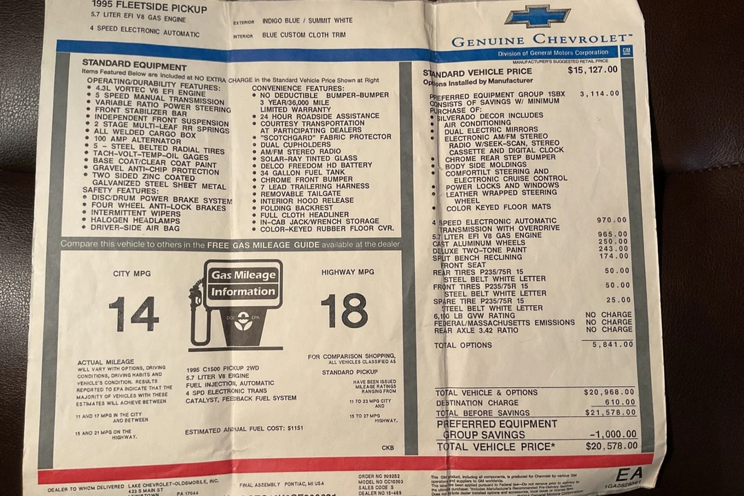 1995 Chevrolet C/K 4th Gen - Image 8 of 8