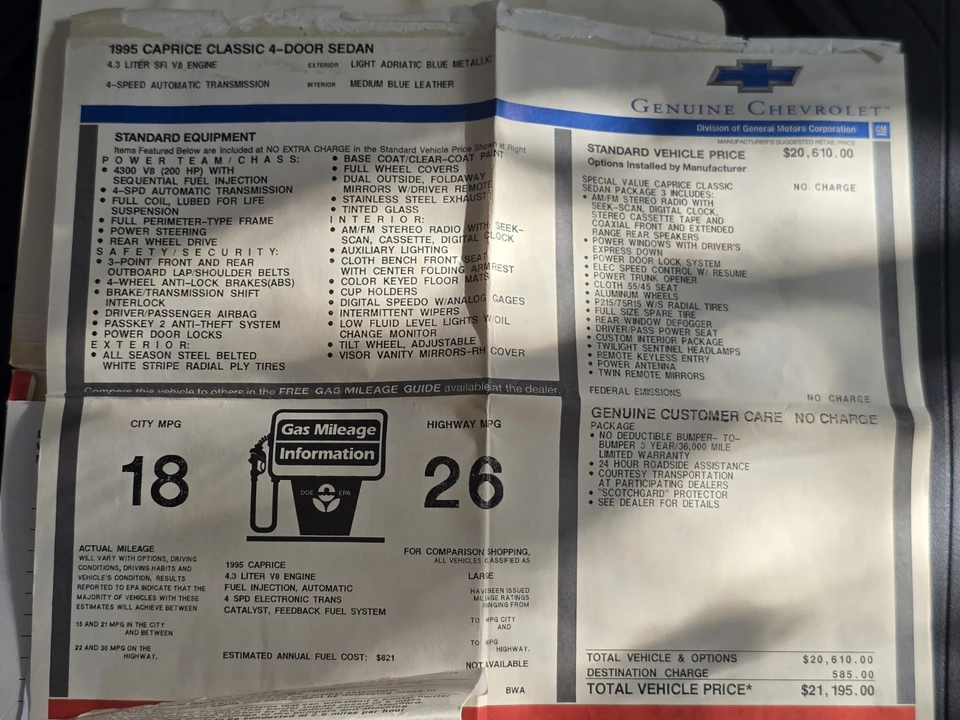 1995 Chevrolet Caprice - Image 23 of 24