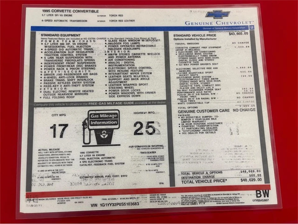 1995 Chevrolet Corvette C4 - Image 30 of 31