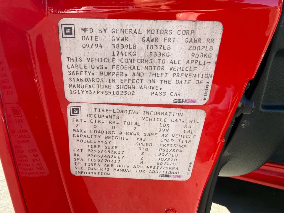 1995 Chevrolet Corvette C4 - Image 16 of 21