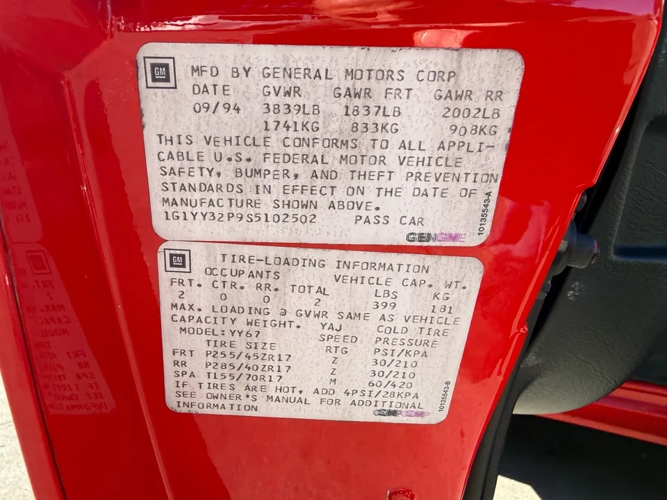 1995 Chevrolet Corvette C4 - Image 16 of 21