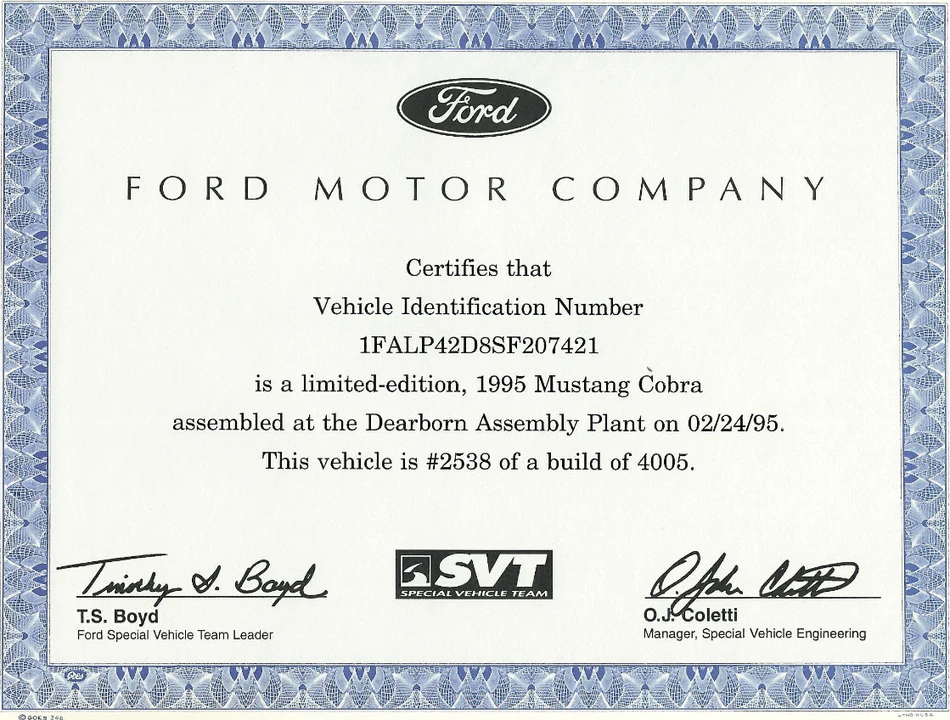 1995 Ford SN95 Mustang Cobra - Image 11 of 13