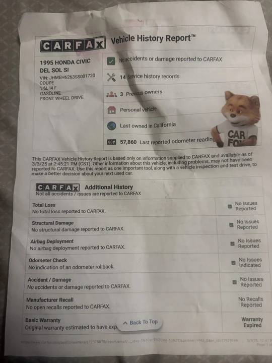 1995 Honda Del Sol - Image 20 of 20