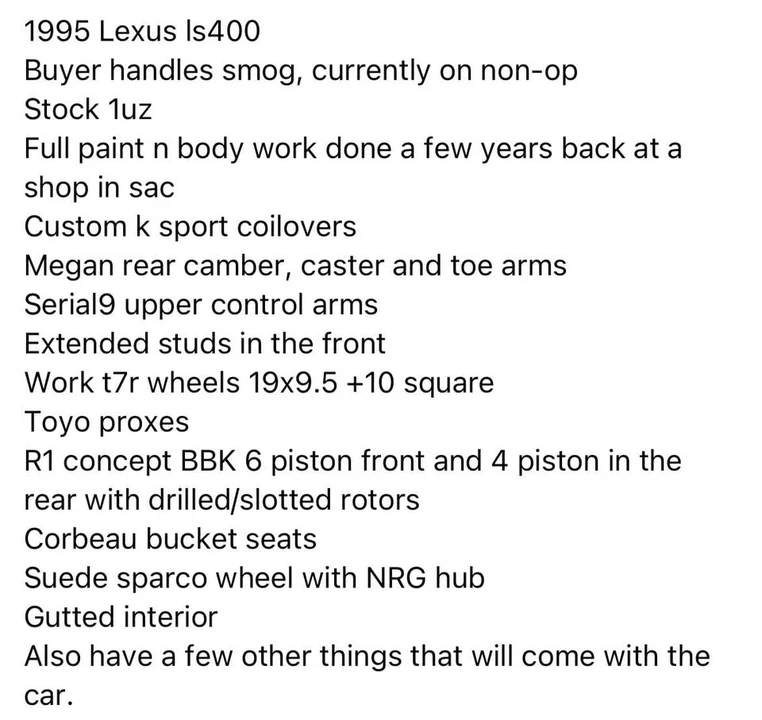 1995 Lexus LS 2nd Gen - Image 5 of 19
