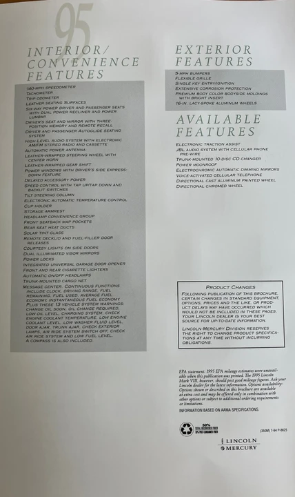 1995 Lincoln Continental Mark VIII - Image 29 of 29