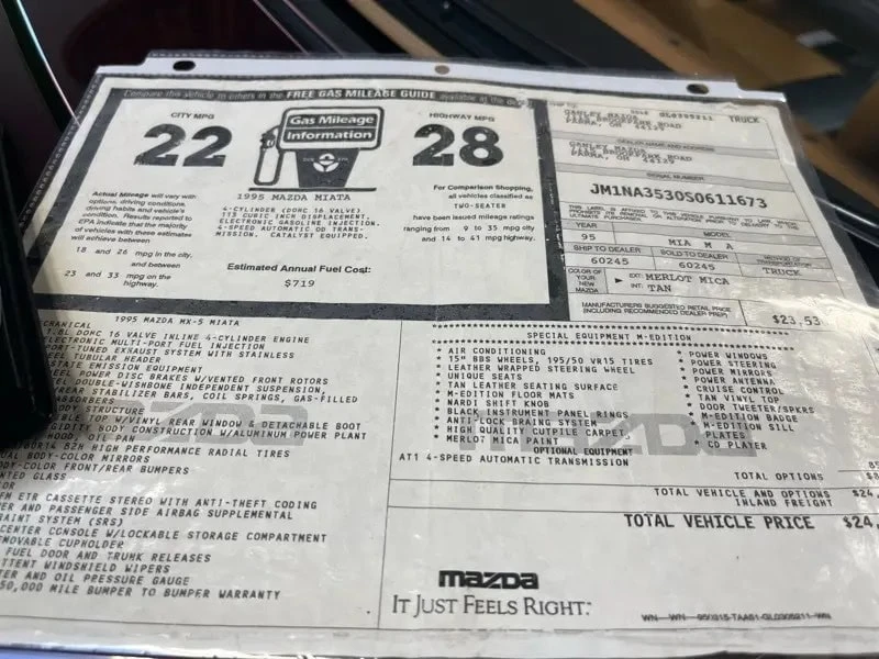 1995 Mazda NA MX-5 Miata - Image 31 of 31