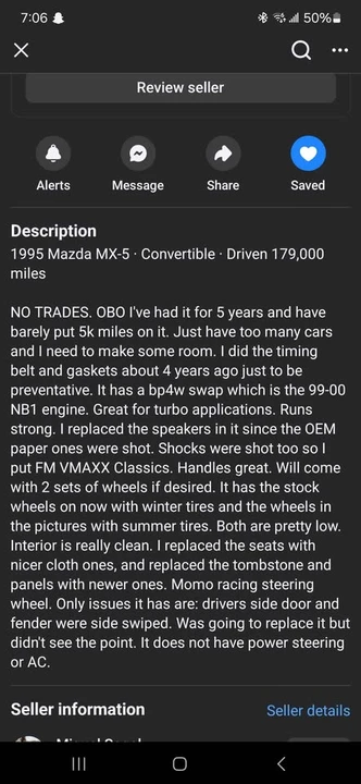 1995 Mazda NA MX-5 Miata - Image 15 of 15
