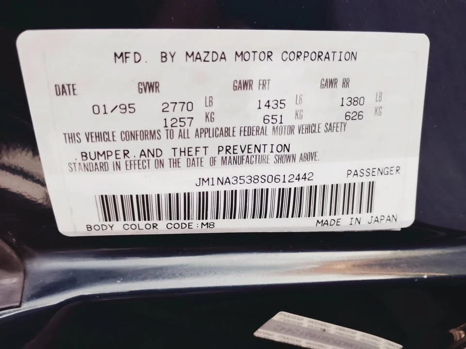 1995 Mazda NA MX-5 Miata - Image 11 of 16