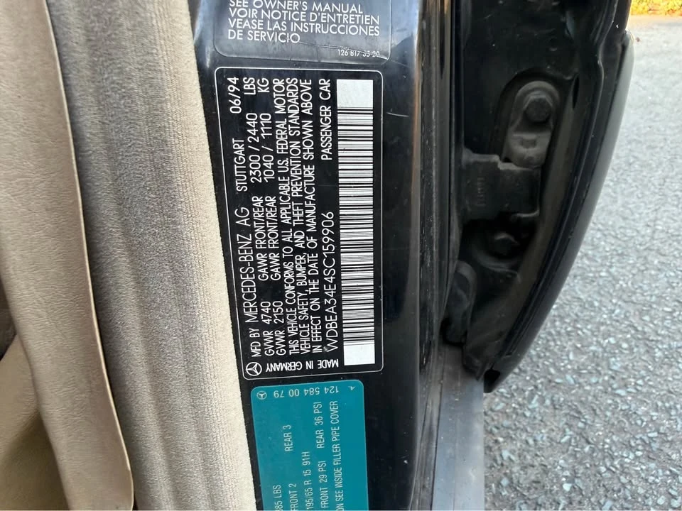 1995 Mercedes-Benz W124 E-Class - Image 20 of 20