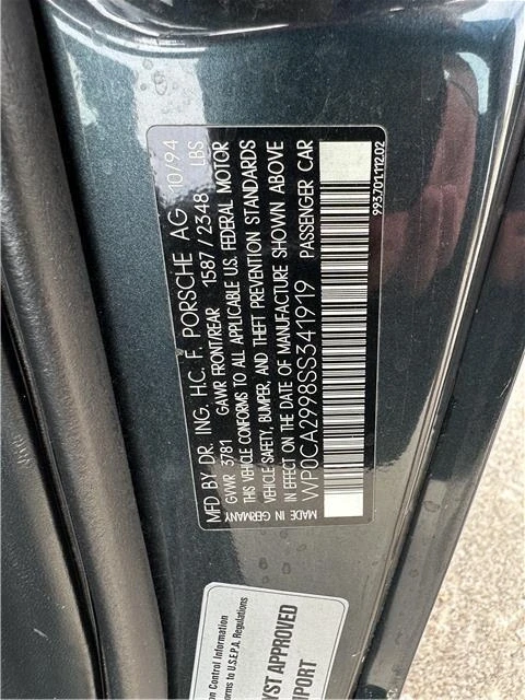 1995 Porsche 993 Carrera - Image 11 of 12