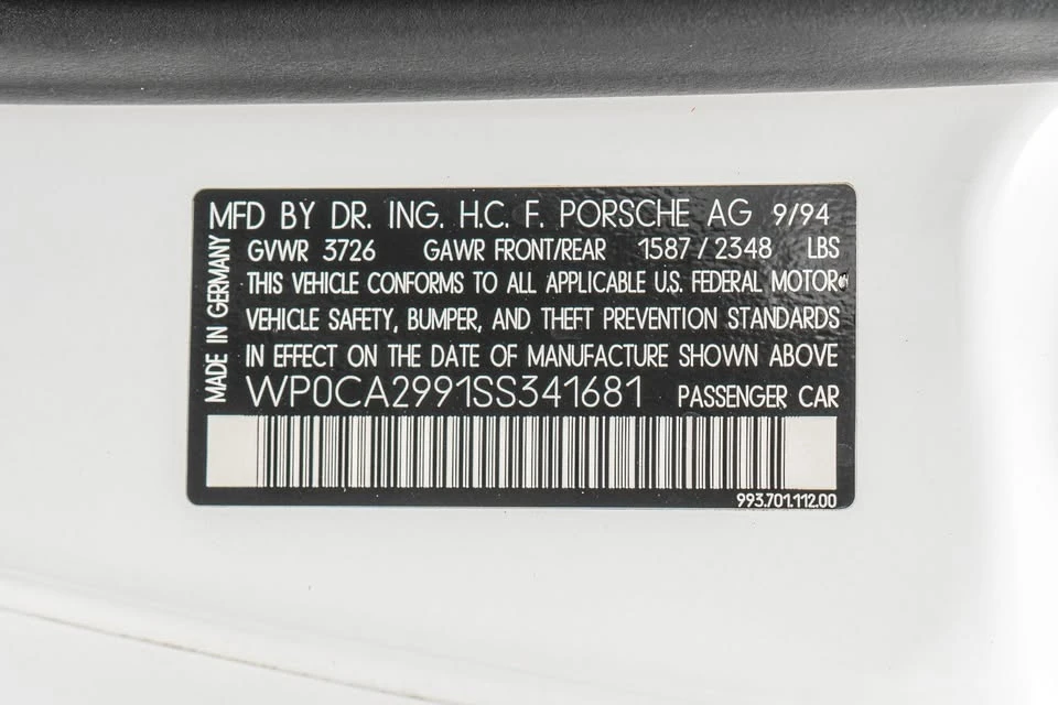 1995 Porsche 993 Carrera - Image 18 of 19