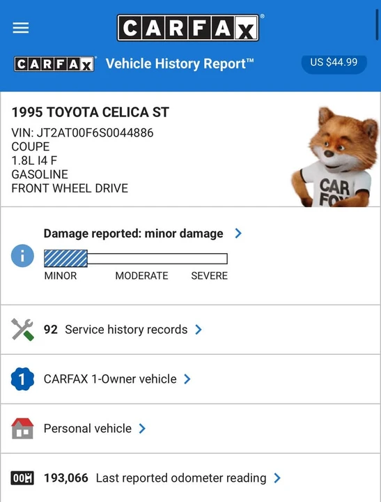 1995 Toyota Celica 6th Gen - Image 9 of 9