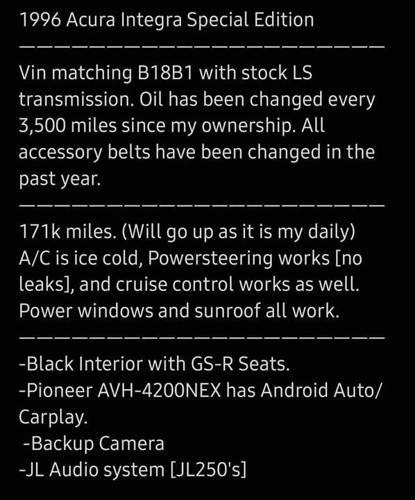 1996 Acura Integra 3rd Gen - Image 7 of 11