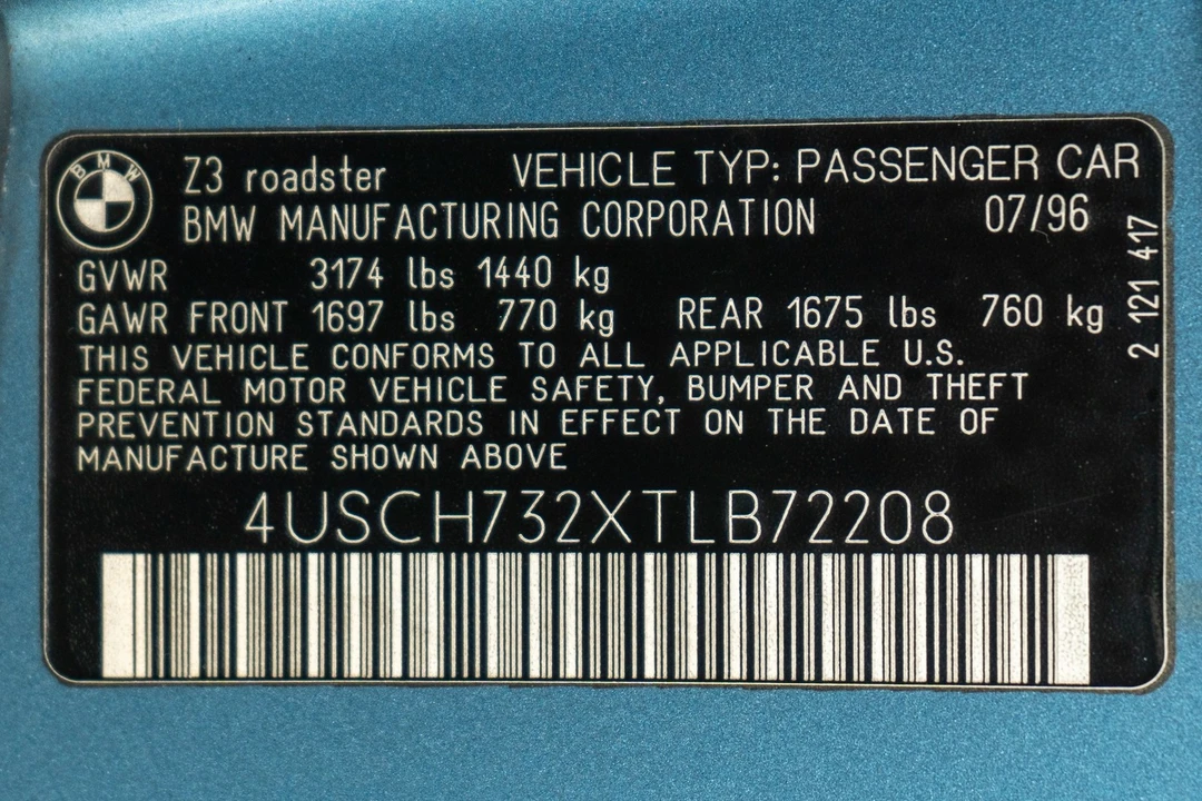 1996 BMW Z3 Roadster - Image 20 of 21