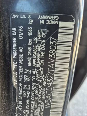1996 BMW E36 3 Series - Image 14 of 21