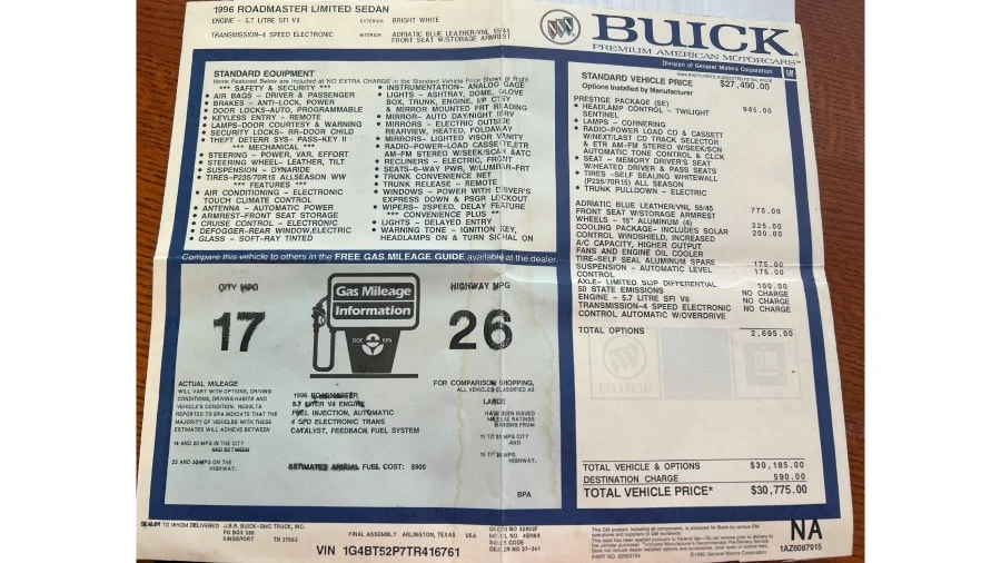 1996 Buick Roadmaster - Image 21 of 21