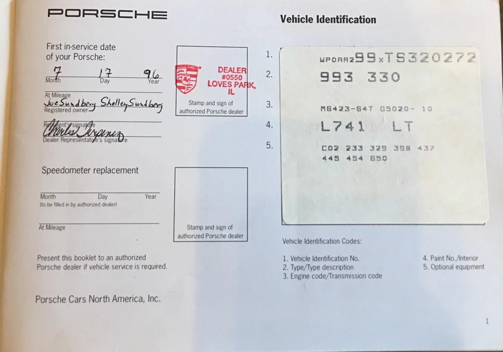 1996 Porsche 993 Carrera - Image 9 of 15