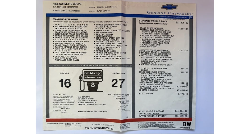 1996 Chevrolet Corvette C4 - Image 26 of 27