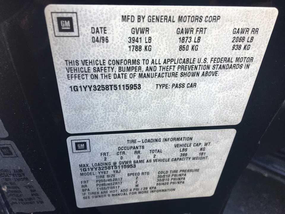 1996 Chevrolet Corvette C4 - Image 17 of 21