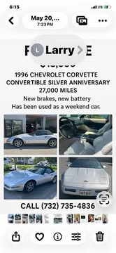 1996 Chevrolet Corvette Convertible