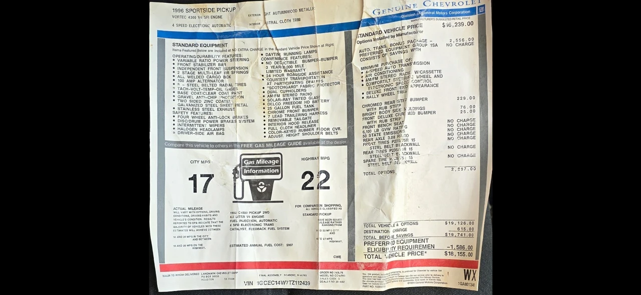 1996 Chevrolet C/K 4th Gen - Image 16 of 17
