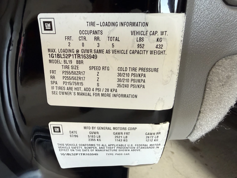 1996 Chevrolet Impala 7th Gen - Image 16 of 18