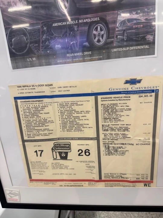 1996 Chevrolet Impala 7th Gen - Image 7 of 9