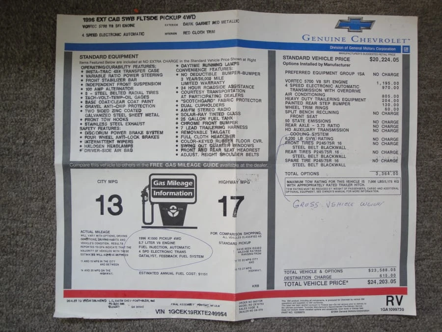 1996 Chevrolet C/K 4th Gen - Image 15 of 15